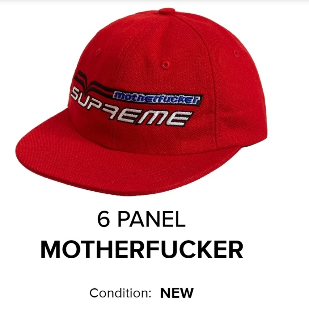 Supreme. Mother Fucker Cap. Red. 100% Authentic.